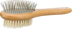 Kefa obojstranná, prírodné štetiny / drôtené štetiny, bambus 6 x 22 cm